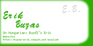 erik buzas business card